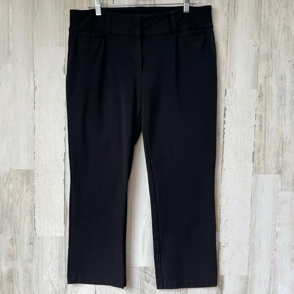 Betabrand Black Fleece Lined Pants Womens Size 12 Petite - Picture 1 of 9